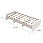 Cama Simple C20 Blanca
