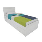 Cama 1 Plaza para colchón de 80 cm con 2 cajones 195 x 90 x 90 cm  CODIGO  17019