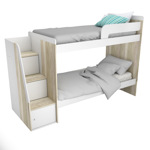 Cama Cucheta con Escalera Lateral 1 12 Plaza 245 x 168 x 90 cm  CODIGO 1705