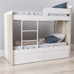 Cama Cucheta con Escalera Integrada 1 Plaza 201 x 160 x 80 cm  CODIGO 1706
