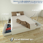 Cama Box Doble C141 Blanca