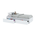 Cama Box 1 Plaza C81 Blanca
