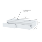 Cama Box 1 Plaza C81 Blanca