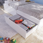Cama Box 1 Plaza C81 Blanca