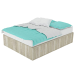 Cama con Cajones 140 x 195 cm  Linea Cubo  CODIGO 4024 HEL