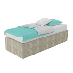 Cama con 6 Cajones  80x201 cm  Linea Cubo CODIGO 4033 HEL
