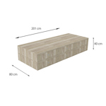 Cama con 6 Cajones  80x201 cm  Linea Cubo CODIGO 4033 HEL