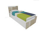 Cama 1 Plaza para colchón de 80 cm con 2 cajones 195 x 90 x 90 cm 17019