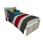 Cama 1 Plaza para colchón de 80 cm 195 x 90 x 90 cm  CODIGO 1701