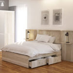 Cama Base de Colchón con 4 cajones 140 x 190 cm  CODIGO 3015 HEL