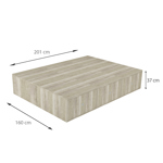 Cama con Cajones 160 x 201 cm  Linea Cubo  CODIGO 4022 WEN