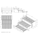Cama Nido Doble Reforzada con cajones 1 Plaza HELSINKI