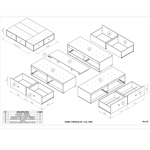 Cama Base de Colchón con 6 cajones  150 x 195 x 37 cm CODIGO 3000 WEN