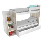 Cama Cucheta con Escalera Lateral y 2 Cajones 1 1/2 Plaza - 1705-9