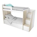 Cama Cucheta con Escalera Lateral y 2 Cajones 1 1/2 Plaza - 1705-9