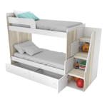Cama Cucheta con Escalera Lateral y 2 Cajones 1 1/2 Plaza - 1705-9