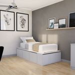 Cama PRO EMC 1 Plaza con 3 Cajones y 1 Zapatero Venezia