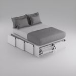 Cama Box EMC 2 Plazas con 6 Cajones y 2 Zapateros Venezia