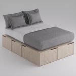 Cama Box EMC King con 6 Cajones y 2 Zapateros