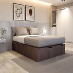 Cama Box EMC 2 Plazas con 6 Cajones y 2 Zapateros Wengue 