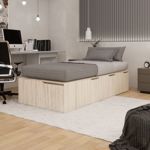 Cama Box EMC 1 plaza con 3 Cajones y 1 zapatero Helsinki