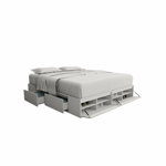 Box De Cama Cajonera Zapatero 6444 King Base Sommier 180 Blanco