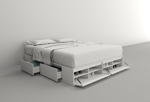 Box De Cama Cajonera Zapatero 6444 King Base Sommier 180 Blanco
