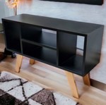 Rack Tv + Mesa De Luz Flotante Negro Super Promoción