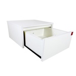 MESA DE LUZ 1 CAJON FLOTANTE MELAMINA BLANCO