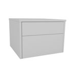 MESA DE LUZ 1 CAJON Y DESAYUNADOR FLOTANTE MELAMINA BLANCO