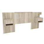 MESA DE LUZ 1 CAJON Y HUECO FLOTANTE MELAMINA HELSINKI