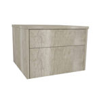 MESA DE LUZ 1 CAJON Y DESAYUNADOR FLOTANTE MELAMINA HELSINKI