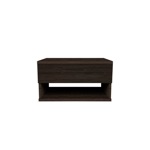 Mesa De Luz Flotante Con Cajon Mesita Colgante Wengue