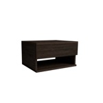 Mesa De Luz Flotante Con Cajon Mesita Colgante Wengue