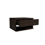 Mesa De Luz Flotante Con Cajon Mesita Colgante Wengue