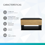 Combo x2 Mesa De Luz Flotante Con Cajon Mesita Colgante Oslo