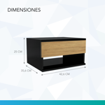 Combo x2 Mesa De Luz Flotante Con Cajon Mesita Colgante Oslo