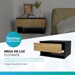 Combo x2 Mesa De Luz Flotante Con Cajon Mesita Colgante Oslo