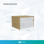 Mesa de Luz Flotante Nordico Desayunador Cajon Moderno