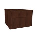 MESA DE LUZ 1 CAJON Y DESAYUNADOR FLOTANTE MELAMINA WENGUE