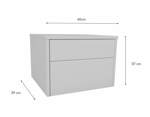 MESA DE LUZ 1 CAJON Y DESAYUNADOR FLOTANTE MELAMINA WENGUE