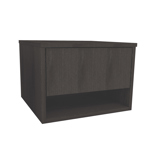 MESA DE LUZ 1 CAJON Y HUECO FLOTANTE MELAMINA WENGUE