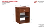 MESA DE LUZ MILENIAL CARV MEZZO F/ BLANCO