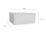 MESA DE LUZ 1 CAJON FLOTANTE MELAMINA WENGUE