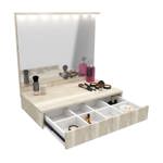 TOCADOR MAQUILLADOR CON ESPEJO Y CAJON FLOTANTE MELAMINA HELSINKI