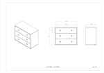 CAJONERA COMODA 3 CAJONES MELAMINA BLANCO