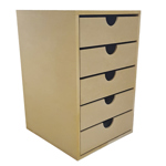 Mesa De Luz/cajonera De 5 Mdf Interior Placard