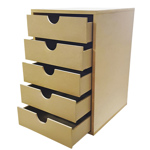 Mesa De Luz/cajonera De 5 Mdf Interior Placard