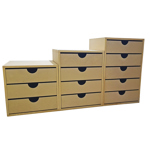Mesa De Luz/cajonera De 5 Mdf Interior Placard