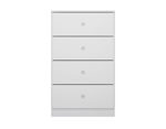 COMODA CAJONERA 4 CAJONES CORREDERAS TELESCOPICAS 60 CM BLANCO